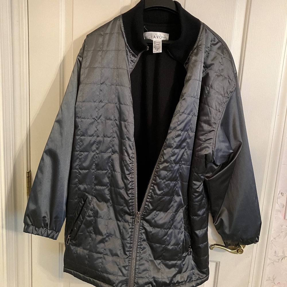 jacket, woman size 1X, Lady Lavon, black, excellent condition